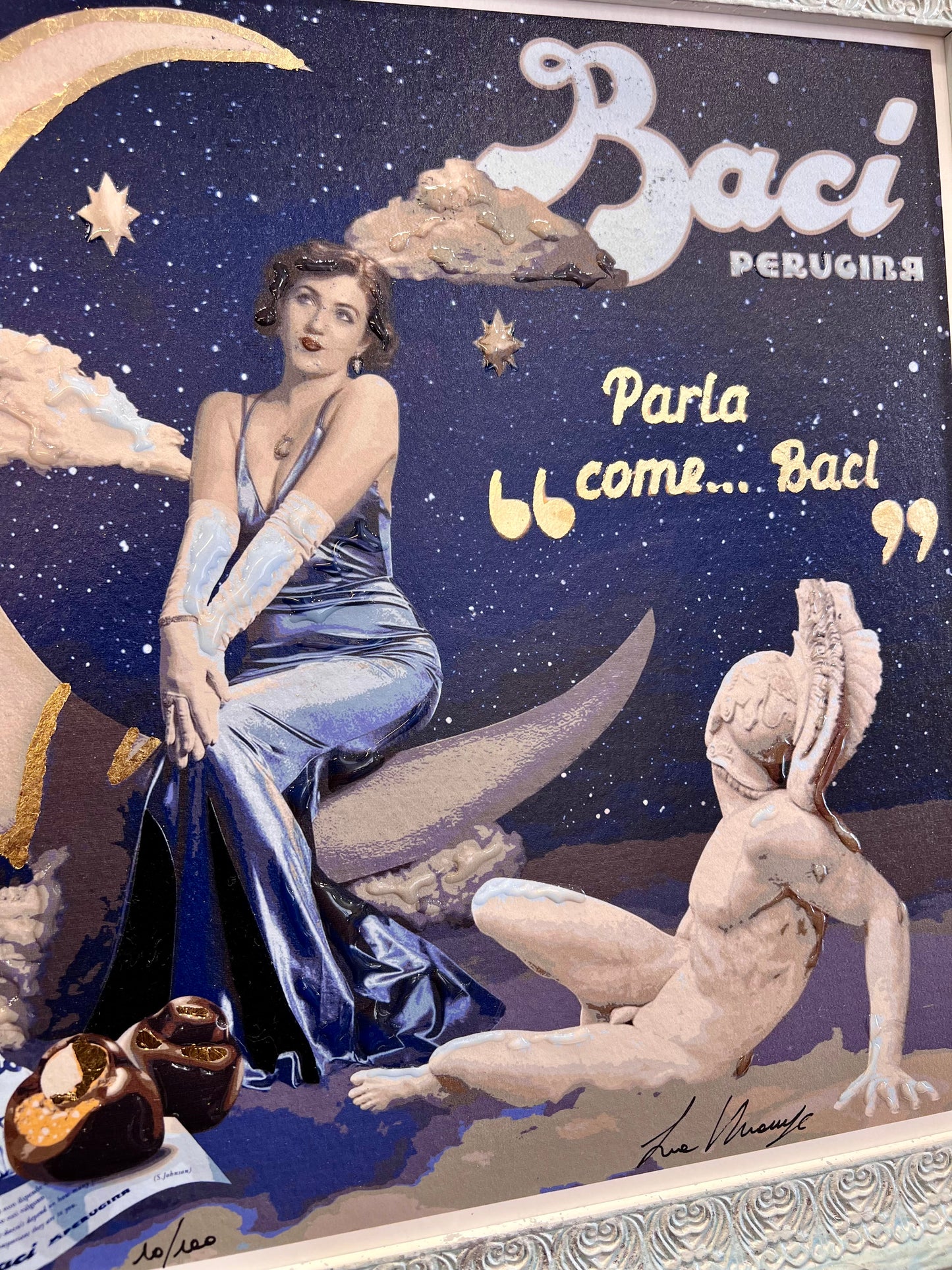 grafica "BACI PERUGINA" cm 33x33 completa di cornice | La Rouge