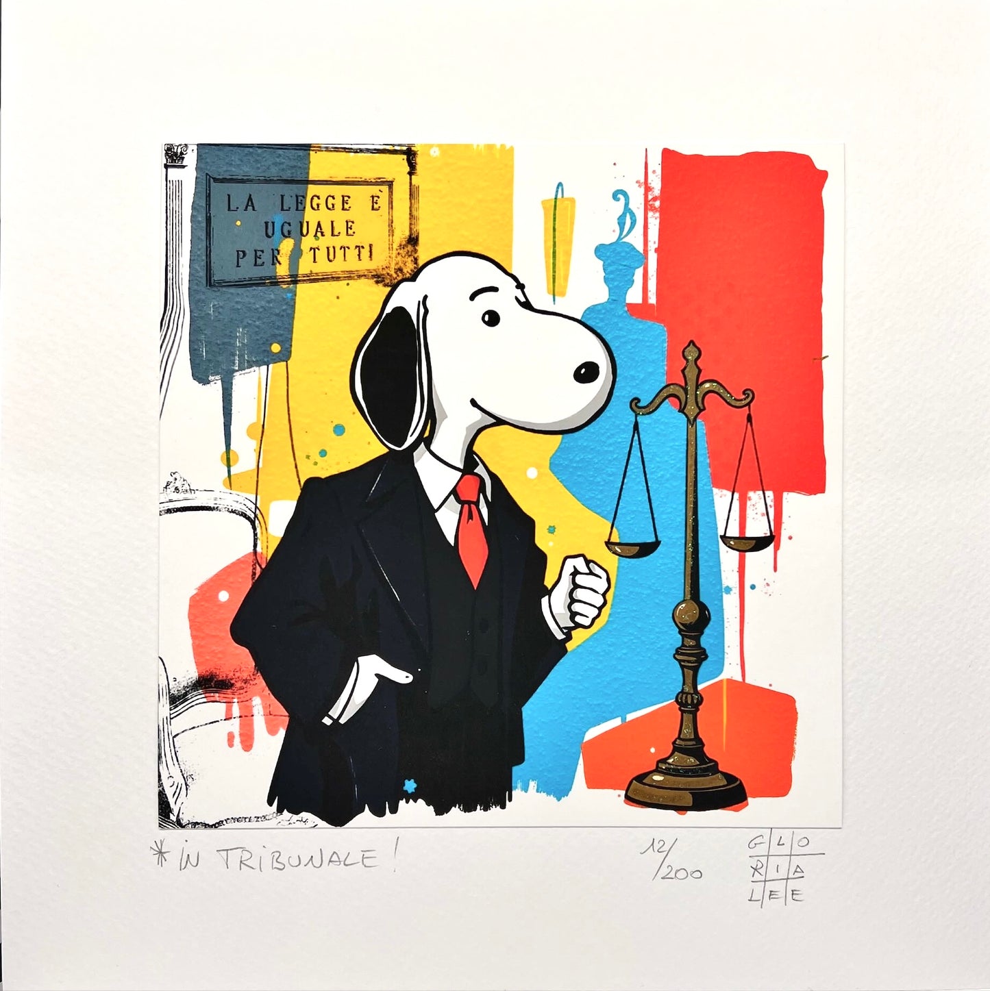 "in tribunale" cm 25X25 | Gloria Lee