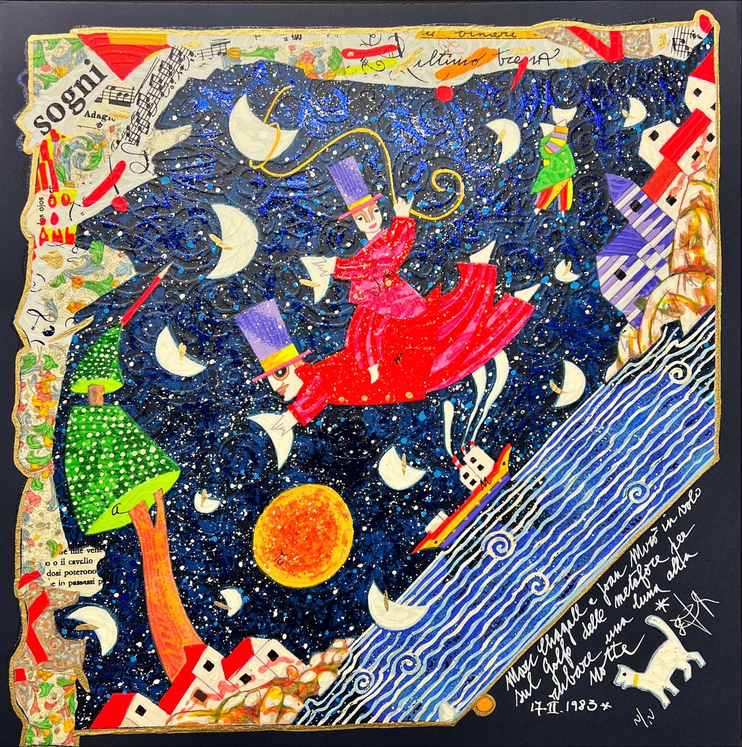 Marc Chagall e Joan Mirò... CM 35x35 | Francesco Musante