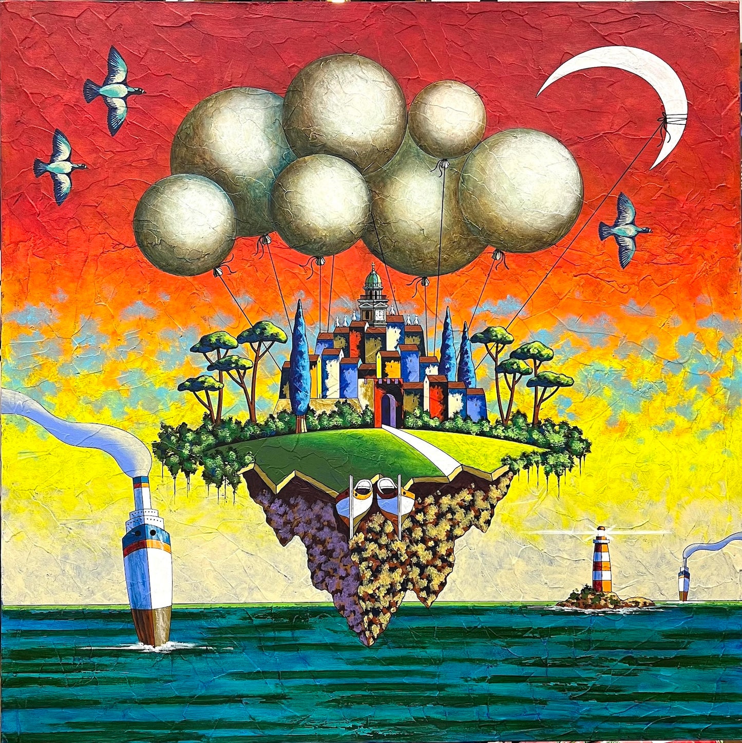 Pezzo Unico cm 80x80 | Loris Paolucci Dipinto su Tela