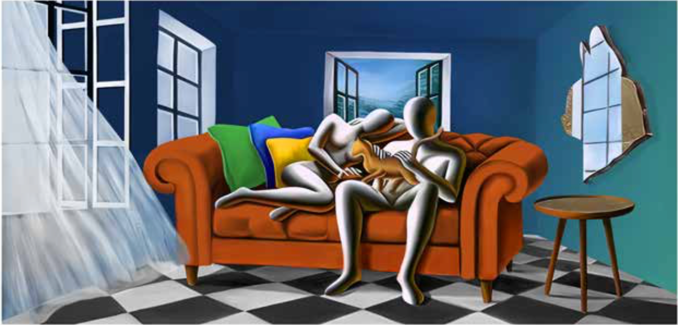 THE BREEZE OF TRANQUILITY CM 120X70 | Mark Kostabi