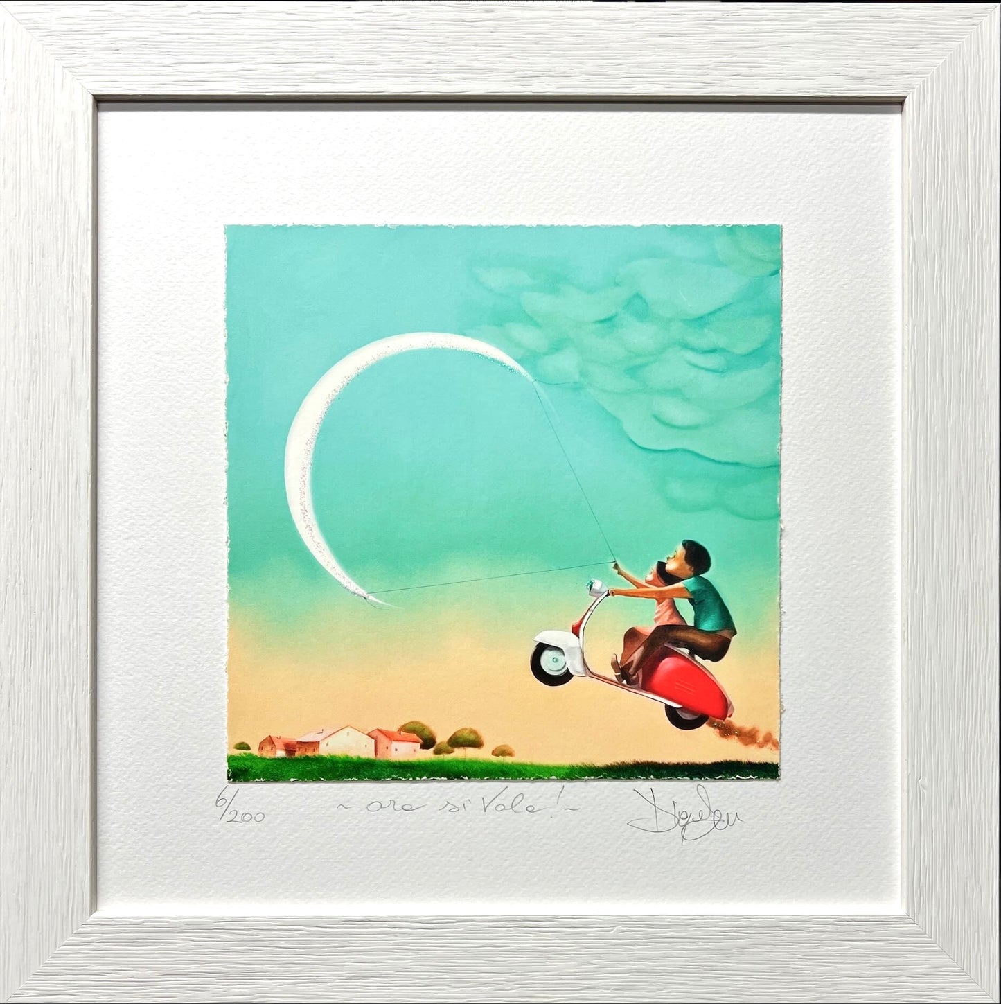 "Ora si vola! " cm 30x30  Diego Santini