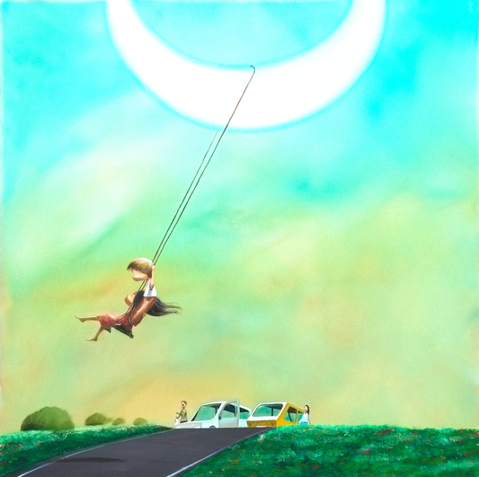 "Altaluna ! " cm 30x30  Diego Santini