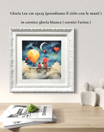 "Prendiamo il cielo con le mani ! " cm 25x25 | Gloria Lee