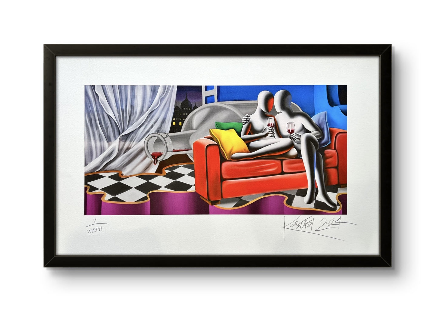 LIBERI DAL MONDO VIRTUALE  68X70 CM  | Mark Kostabi