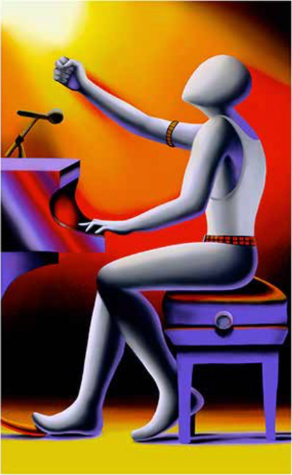 “BREAKING FREE” 48x75 CM !  | Mark Kostabi