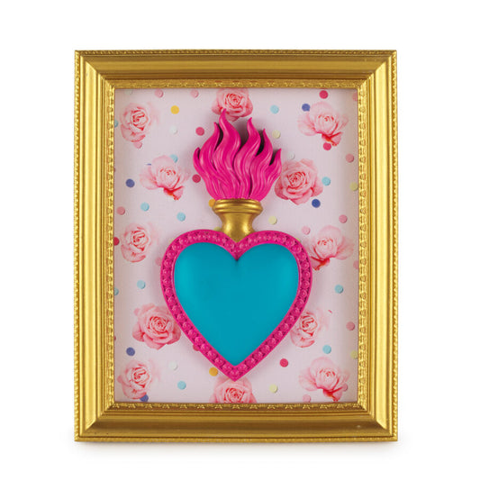 Quadro decorativo Pop con cuore sacro da appendere o da appoggio | HENRIETTE