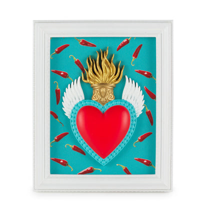 Quadro decorativo Pop con cuore sacro da appendere o da appoggio | HENRIETTE