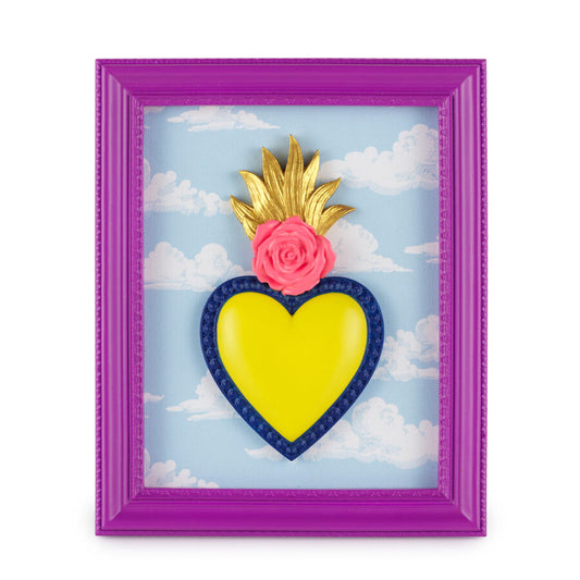 Quadro decorativo Pop con cuore sacro da appendere o da appoggio | HENRIETTE