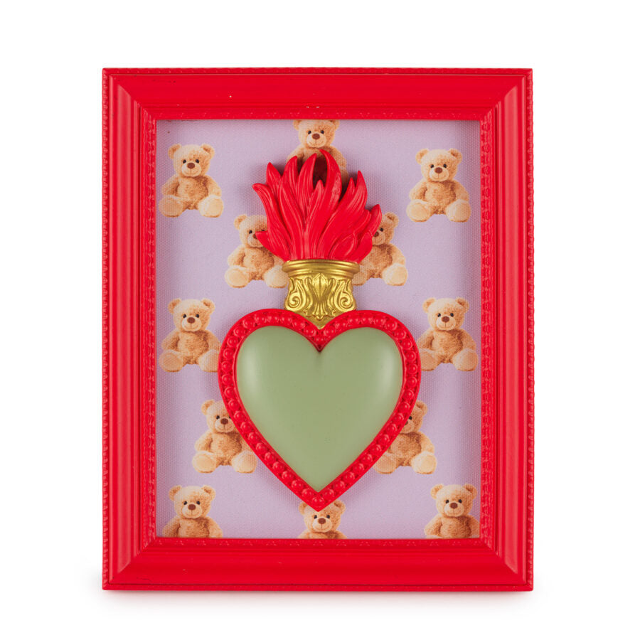 Quadro decorativo Pop con cuore sacro da appendere o da appoggio | HENRIETTE