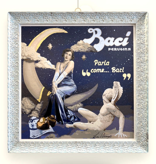 grafica "BACI PERUGINA" cm 33x33 completa di cornice | La Rouge