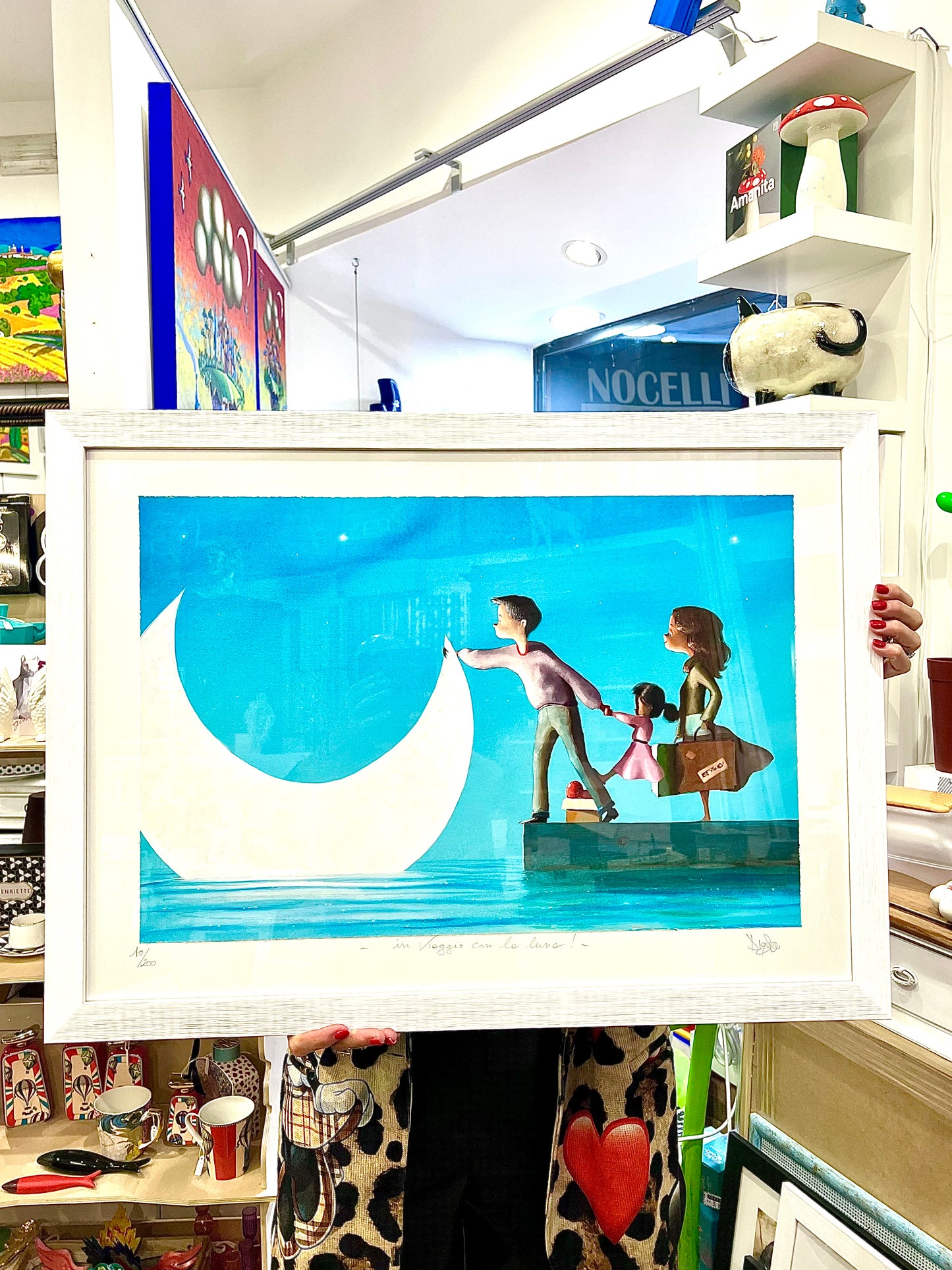 In viaggio con la luna! cm 50x70 | Diego Santini