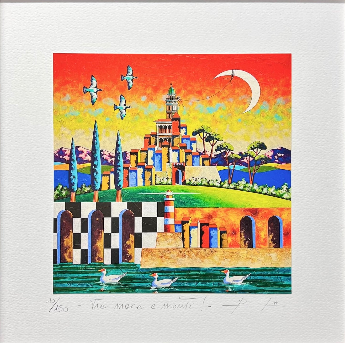 “Tra mare e monti ! " cm 30x30 | Loris Paolucci