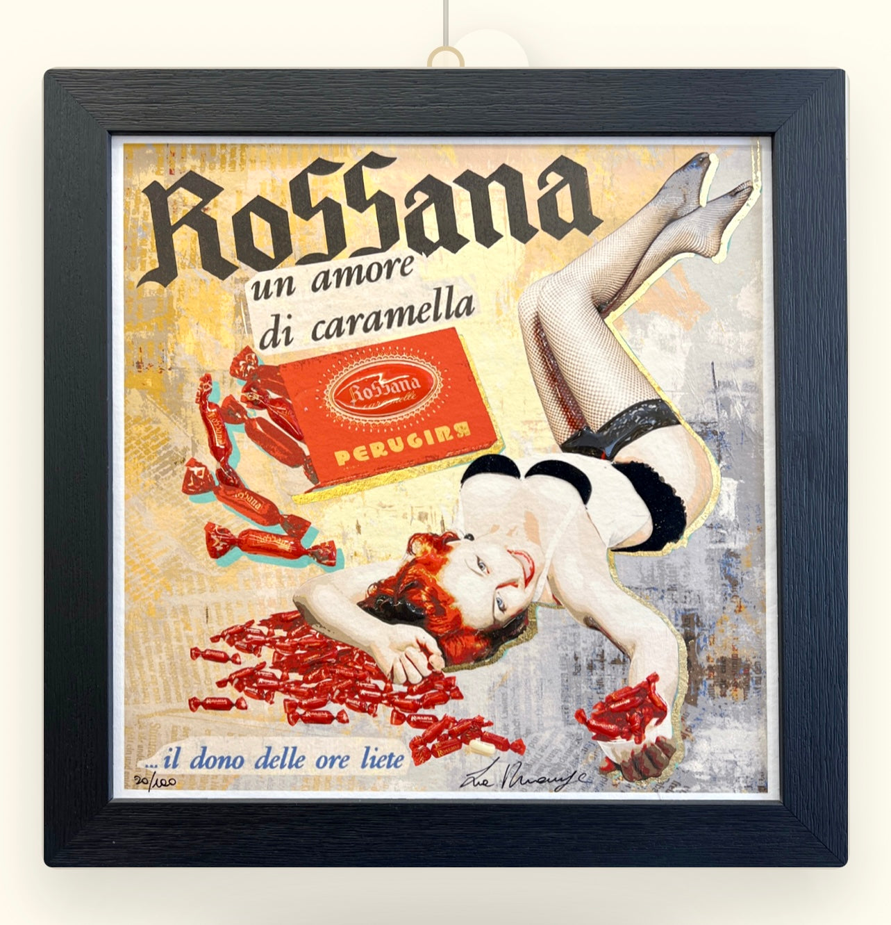 grafica "Rossana" cm 33x33 completa di cornice | La Rouge