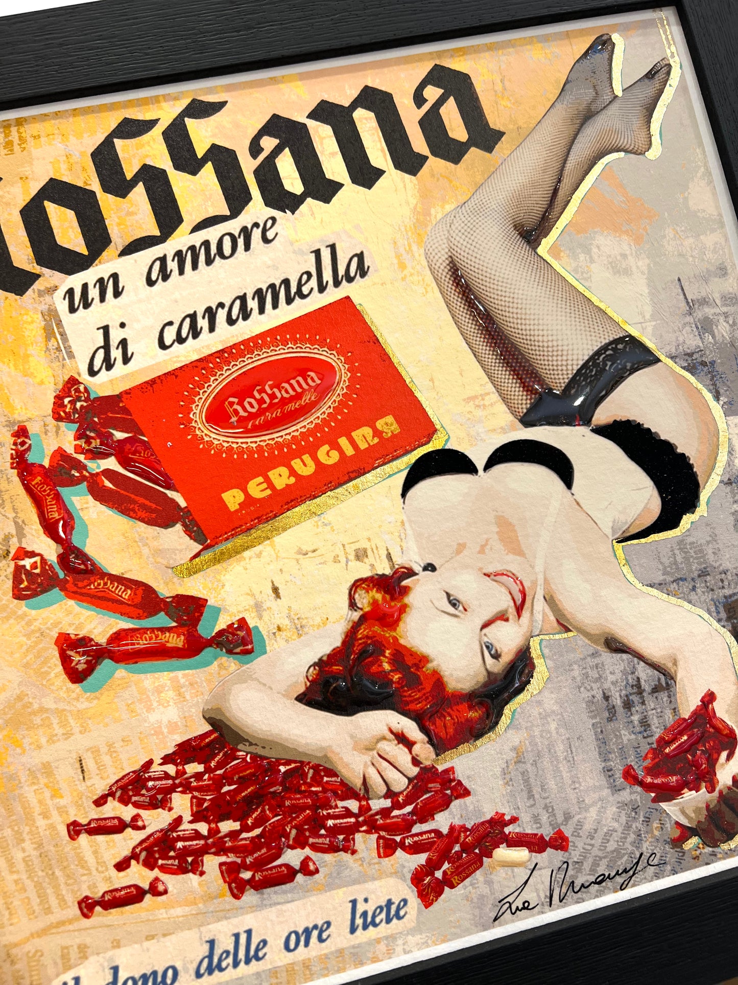 grafica "Rossana" cm 33x33 completa di cornice | La Rouge