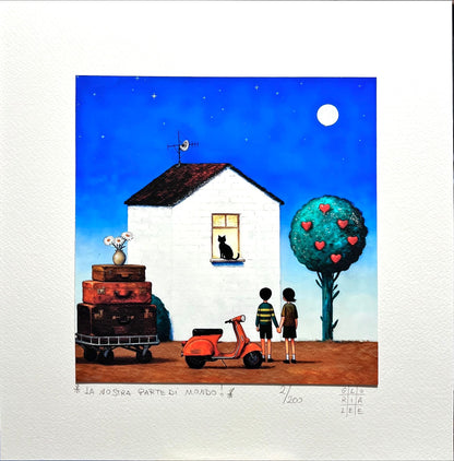 “La nostra parte di mondo ! " cm 30x30 | Gloria Lee