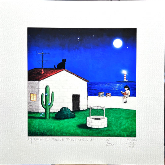 “Quando sei felice facci caso ! " cm 30x30 | Gloria Lee