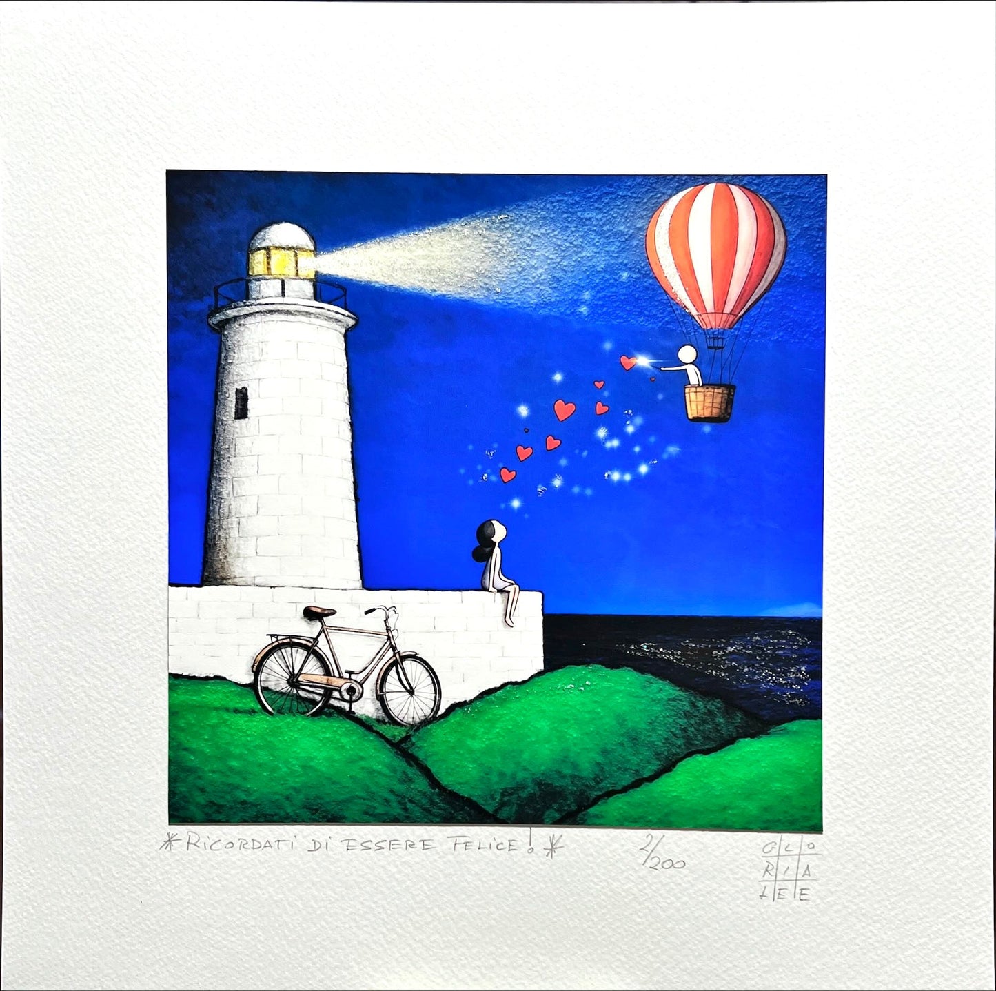 “Ricordati di essere felice ! " cm 30x30 | Gloria Lee