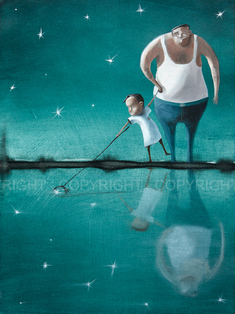 Pescatori di stelle ! cm 32x40 | Diego Santini