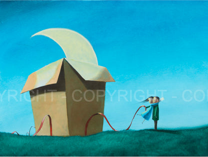 La luna in una scatola  ! cm 40x50 | Diego Santini