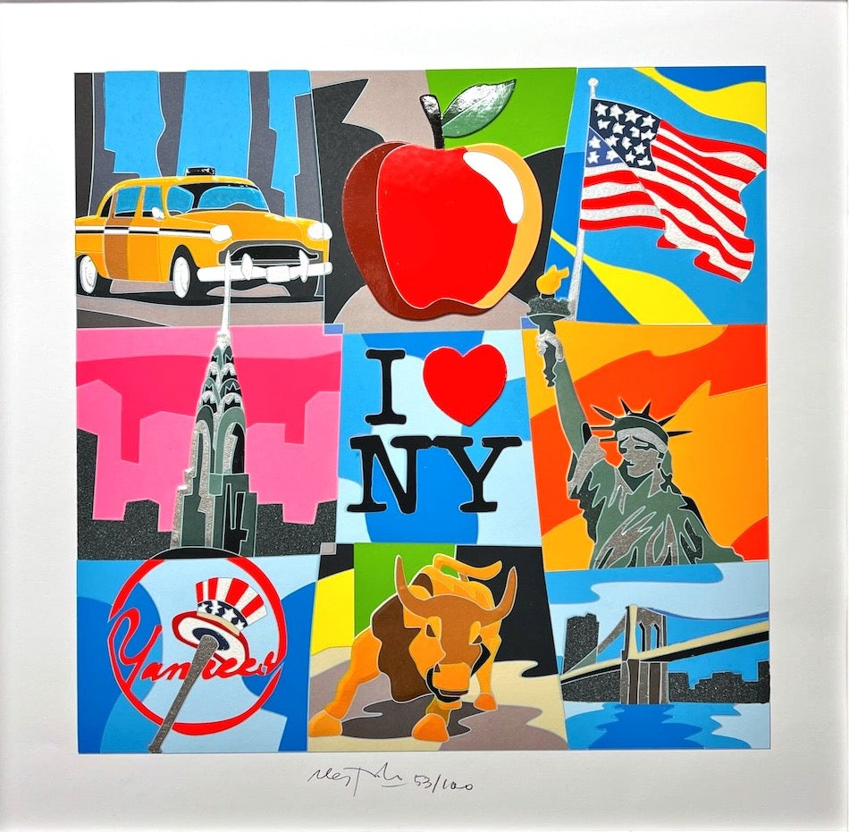 "New York fantasy” 50x50 CM  | Ugo Nespolo