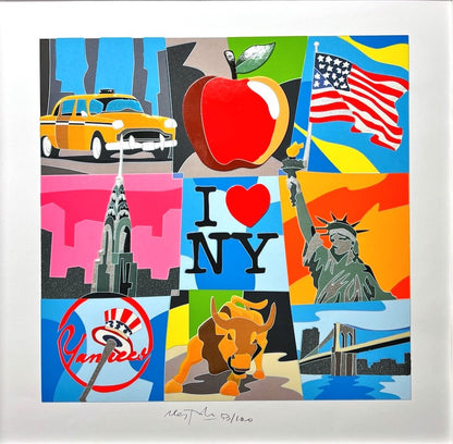 "New York fantasy” 50x50 CM  | Ugo Nespolo