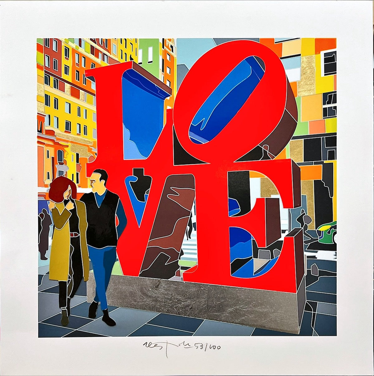 "Love at 57th” 50x50 CM  | Ugo Nespolo