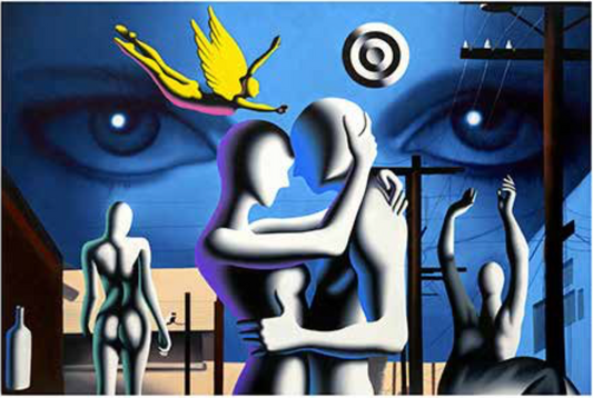 "THE ALTERNATING CURRENT OF DESIRE” 74x57 CM  | Mark Kostabi