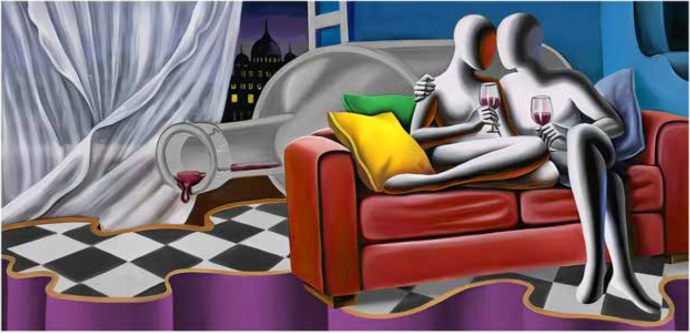 OUR SECRET  90X55 CM  | Mark Kostabi