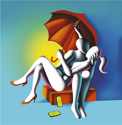 LIBERI DAL MONDO VIRTUALE  68X70 CM  | Mark Kostabi