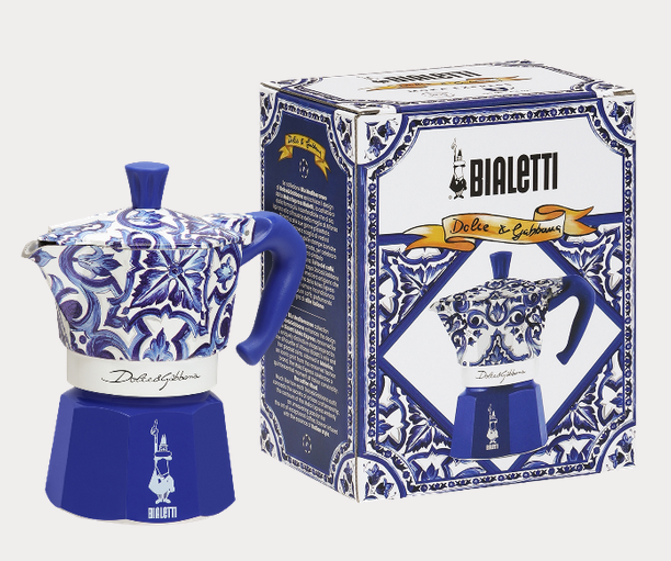 Moka Express 3 tazzine Bialetti Dolce&Gabbana | Blu Mediterraneo