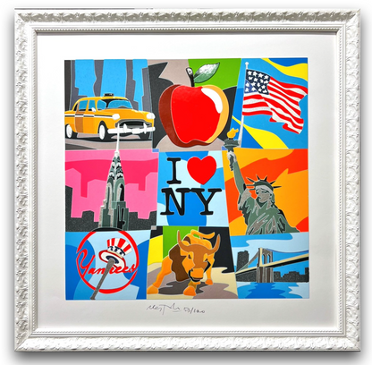 "New York fantasy” 50x50 CM  | Ugo Nespolo