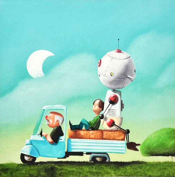 In viaggio con papà ! cm 19x19 | Diego Santini