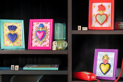 Quadro decorativo Pop con cuore sacro da appendere o da appoggio | HENRIETTE