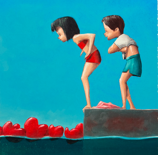 "Dritto al cuore ! " cm 30x30  Diego Santini